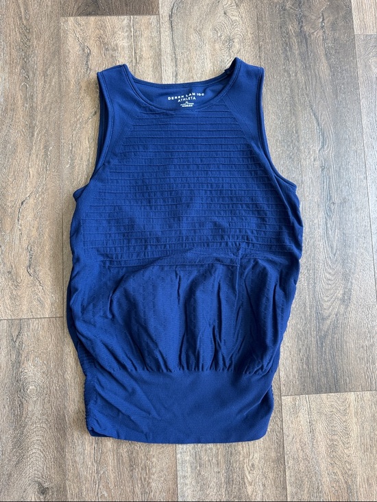 Athleta Tops - Athleta Derek Lam IOC Navy Textured Performance Tank Women’s size XL